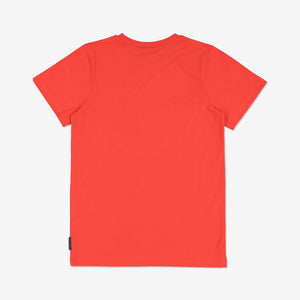 Kids Lion T-Shirt from Polarn O. Pyret Kidswear. Made from 100% GOTS Organic Cotton.