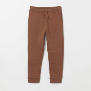 Organic Cotton Brown Kids Joggers from the Polarn O. Pyret Kidswear collection. Ethically produced kids clothing.