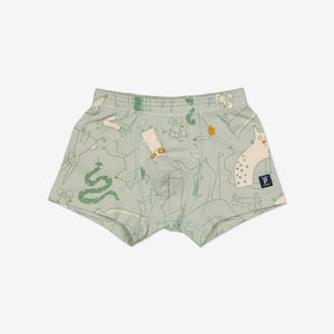 Green Boys Boxer Shorts from the Polarn O. Pyret Kidswear collection. The best ethical kids clothes