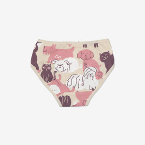 Organic Cotton Beige Girls Briefs from the Polarn O. Pyret Kidswear collection. Ethically produced kids clothing.