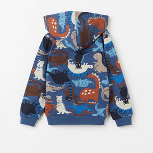 Cotton Blue Dinosaur Kids Hoodie from the Polarn O. Pyret Kidswear collection. The best ethical kids clothes