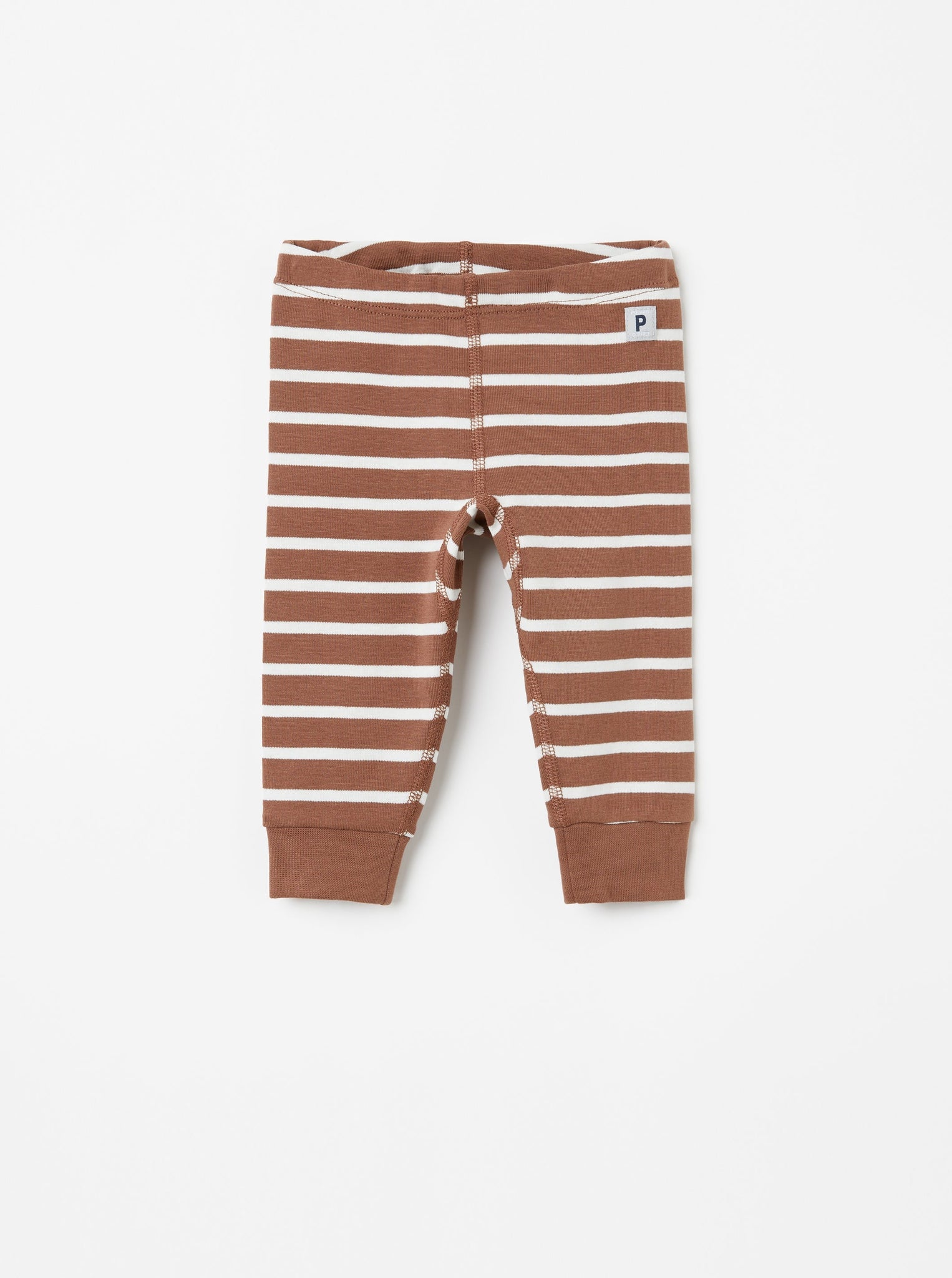Organic Cotton Brown Baby Leggings from the Polarn O. Pyret Kidswear collection. Clothes made using sustainably sourced materials.