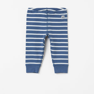 Organic Cotton Blue Baby Leggings from the Polarn O. Pyret Kidswear collection. Ethically produced kids clothing.