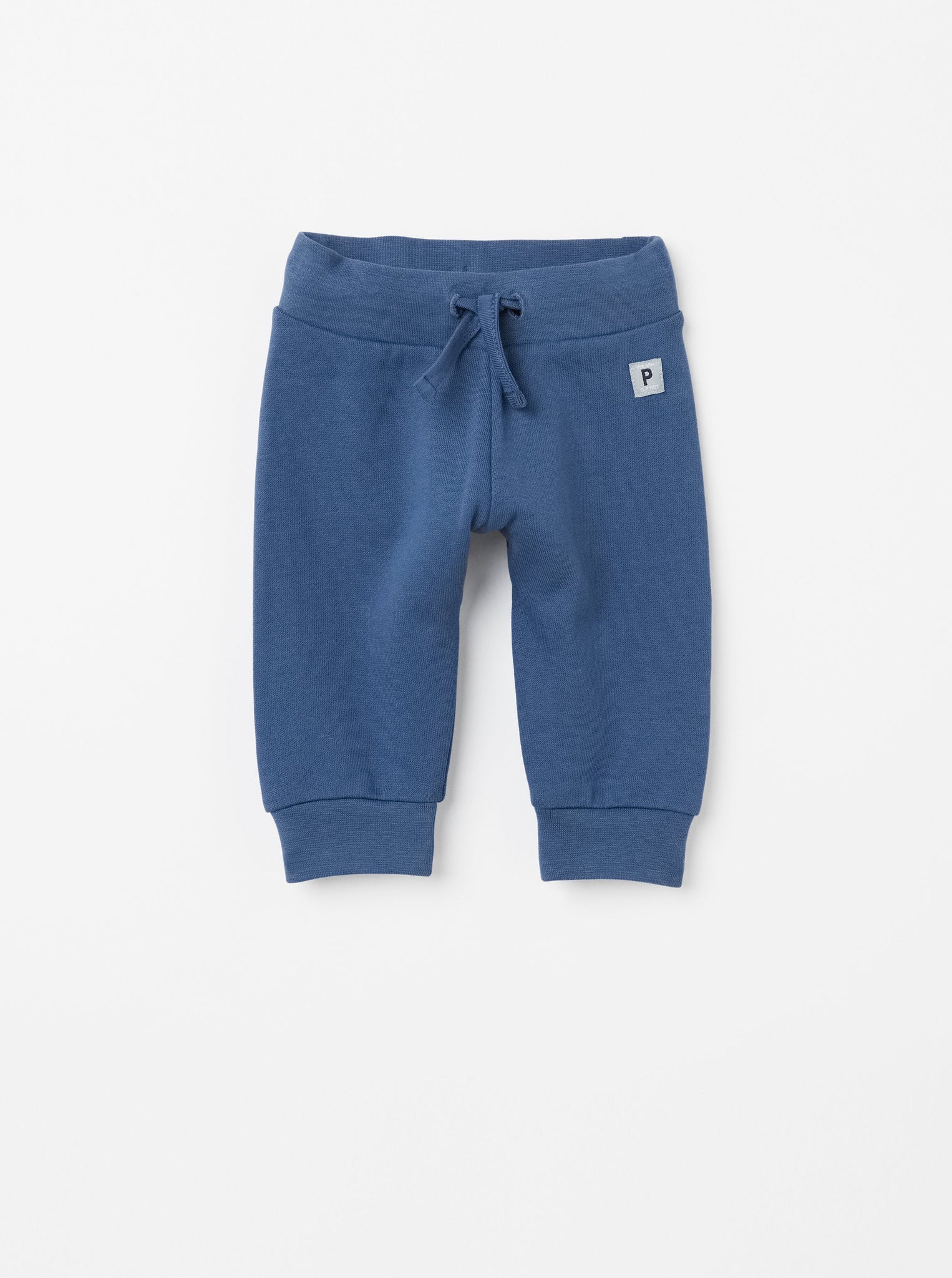 Organic Cotton Blue Baby Leggings from the Polarn O. Pyret Kidswear collection. Nordic kids clothes made from sustainable sources.