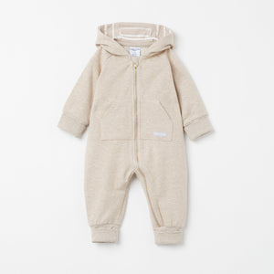 Organic Cotton Beige Baby All-In-One from the Polarn O. Pyret Kidswear collection. Nordic kids clothes made from sustainable sources.