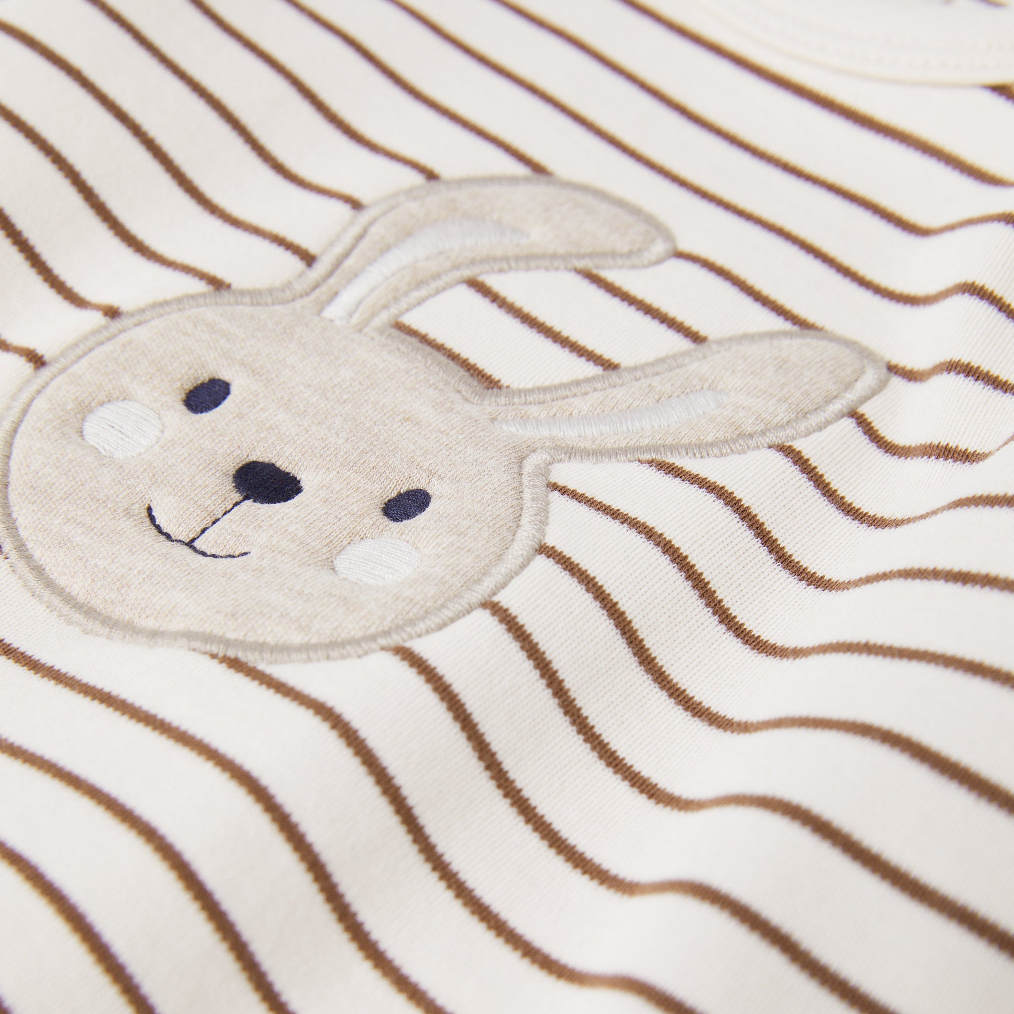 Beige Bunny Newborn Baby Top from the Polarn O. Pyret Kidswear collection. Ethically produced kids clothing.