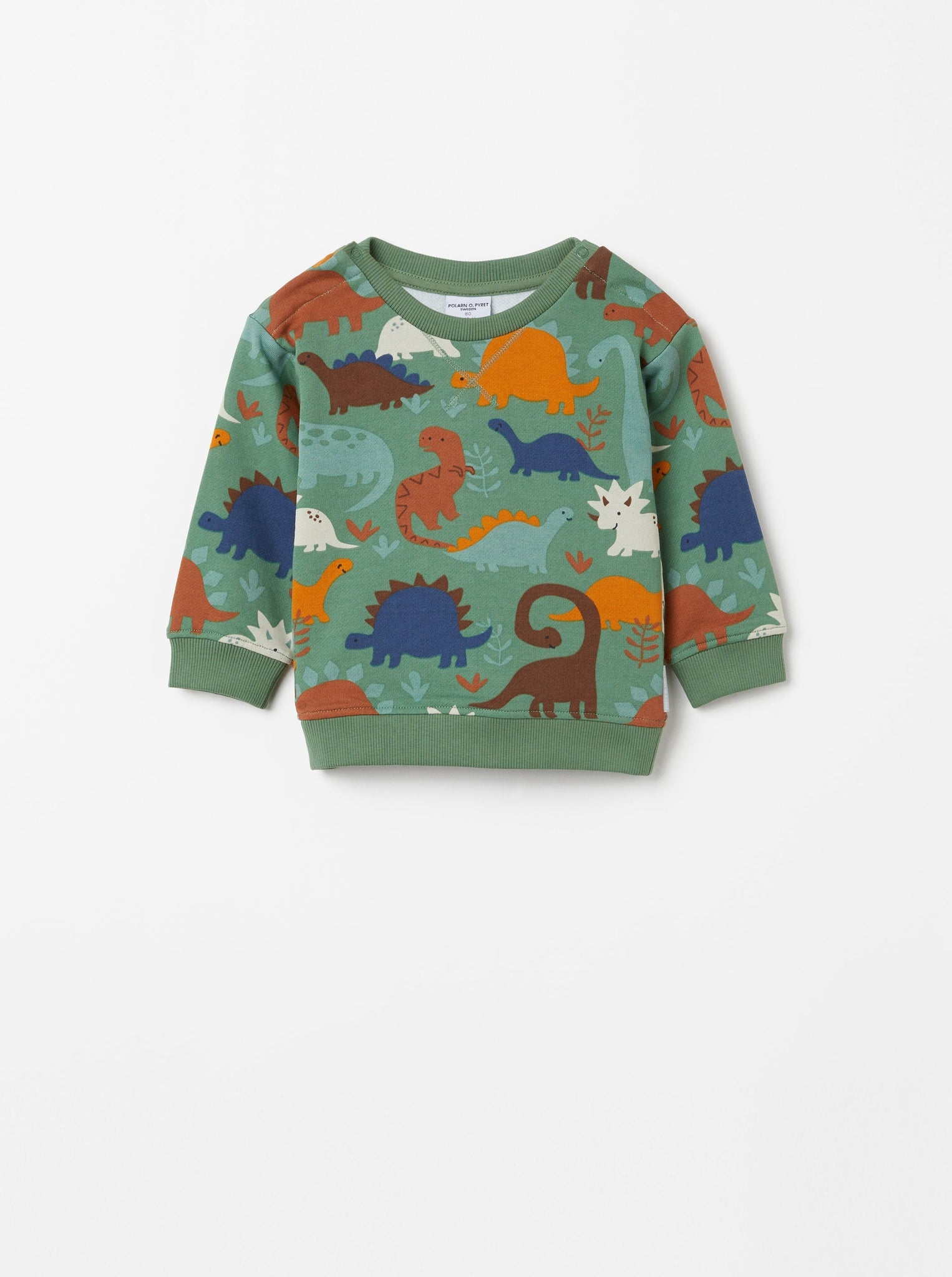 Dinosaur Print Baby Sweatshirt from the Polarn O. Pyret Kidswear collection. The best ethical kids clothes