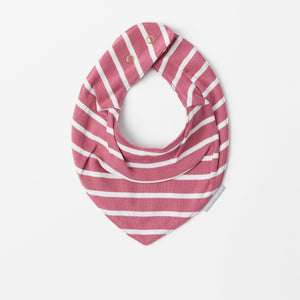 Organic Cotton Pink Baby Bib from the Polarn O. Pyret Kidswear collection. Nordic kids clothes made from sustainable sources.