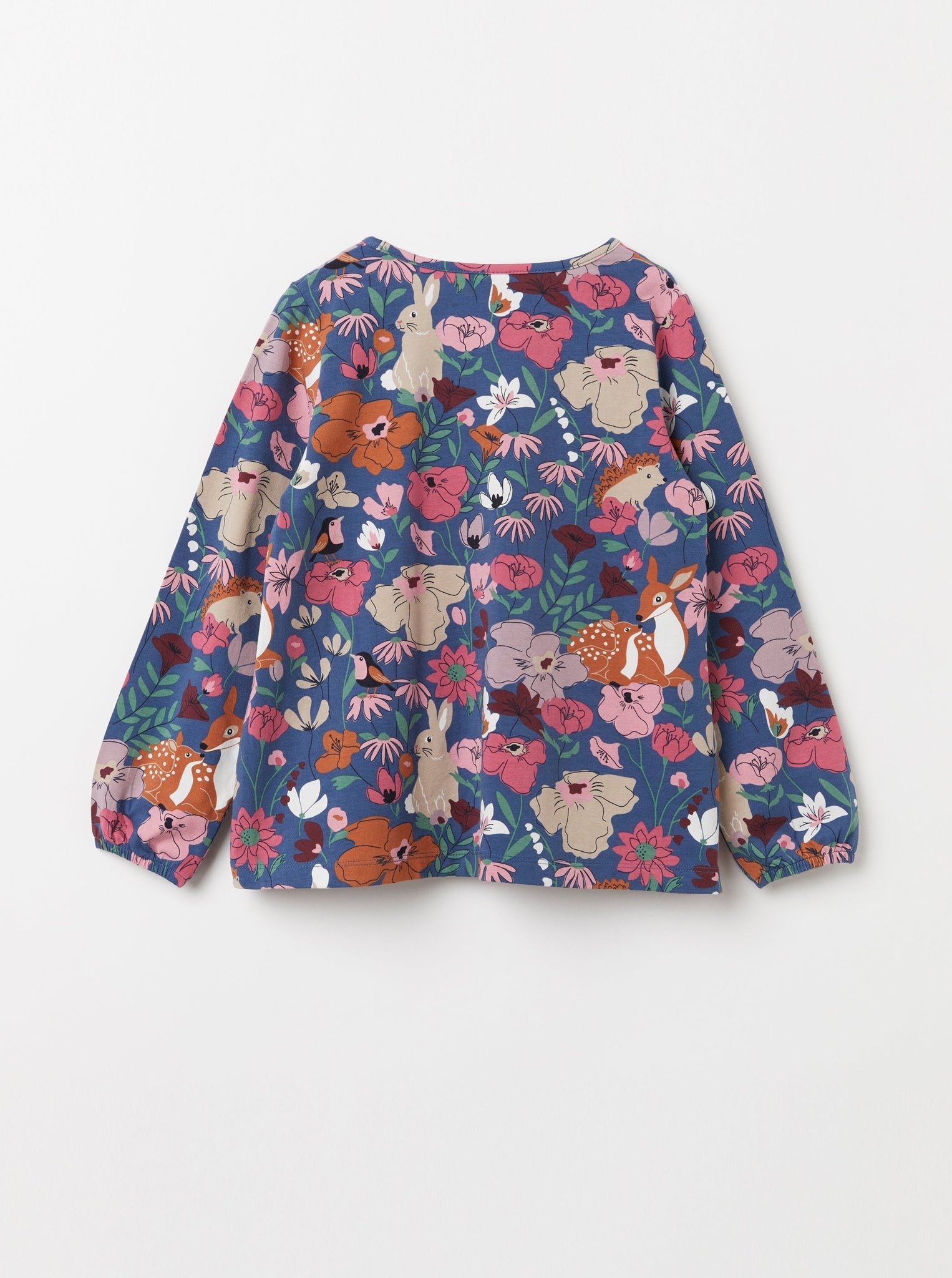 Organic Cotton Floral Nordic Girls Top from the Polarn O. Pyret Kidswear collection. Nordic kids clothes made from sustainable sources.