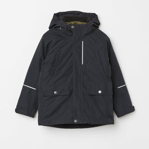 Black 3-In-1 Kids Coat from the Polarn O. Pyret kidswear collection. Ethically produced outerwear.