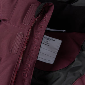 Burgundy Kids Waterproof Overall from the Polarn O. Pyret kidswear collection. Made from sustainable sources.