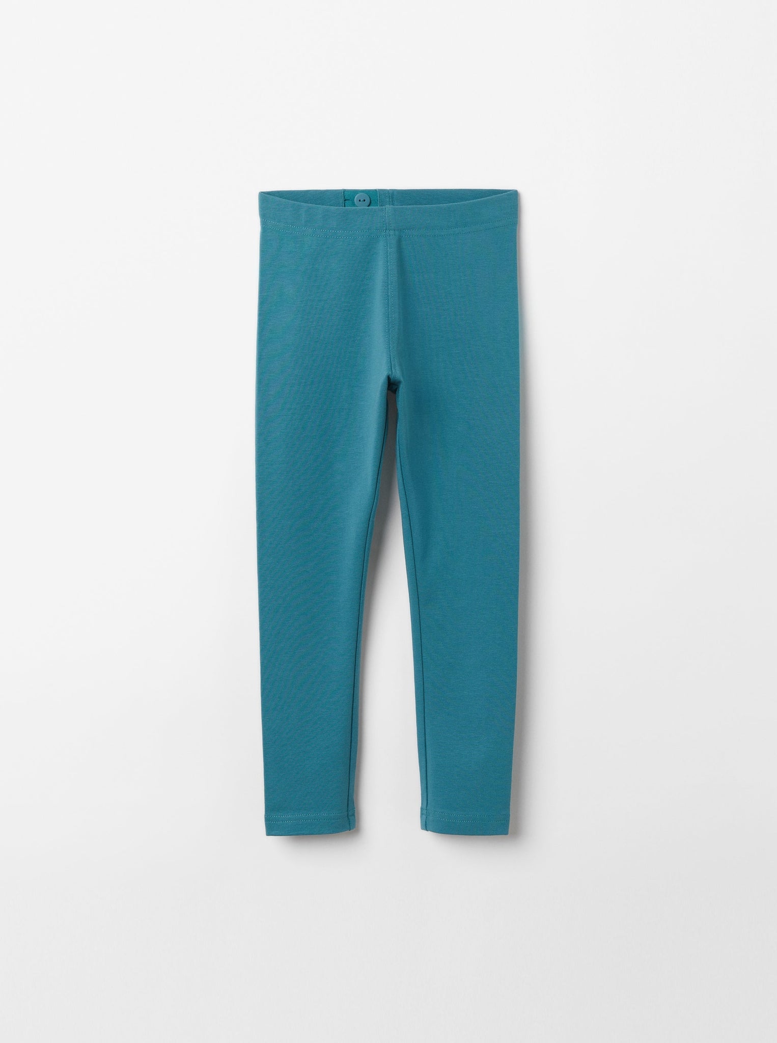 Organic Cotton Blue Kids Leggings from the Polarn O. Pyret kidswear collection. Clothes made using sustainably sourced materials.