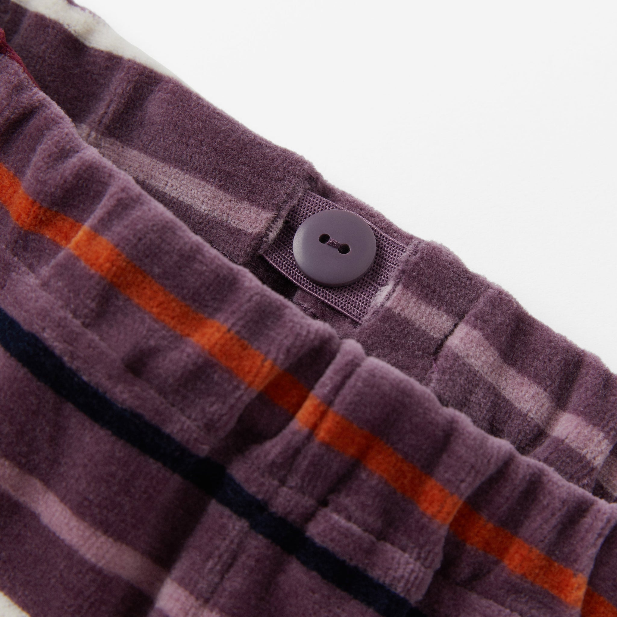 Striped Purple Velour Kids Leggings from the Polarn O. Pyret kidswear collection. Ethically produced kids clothing.