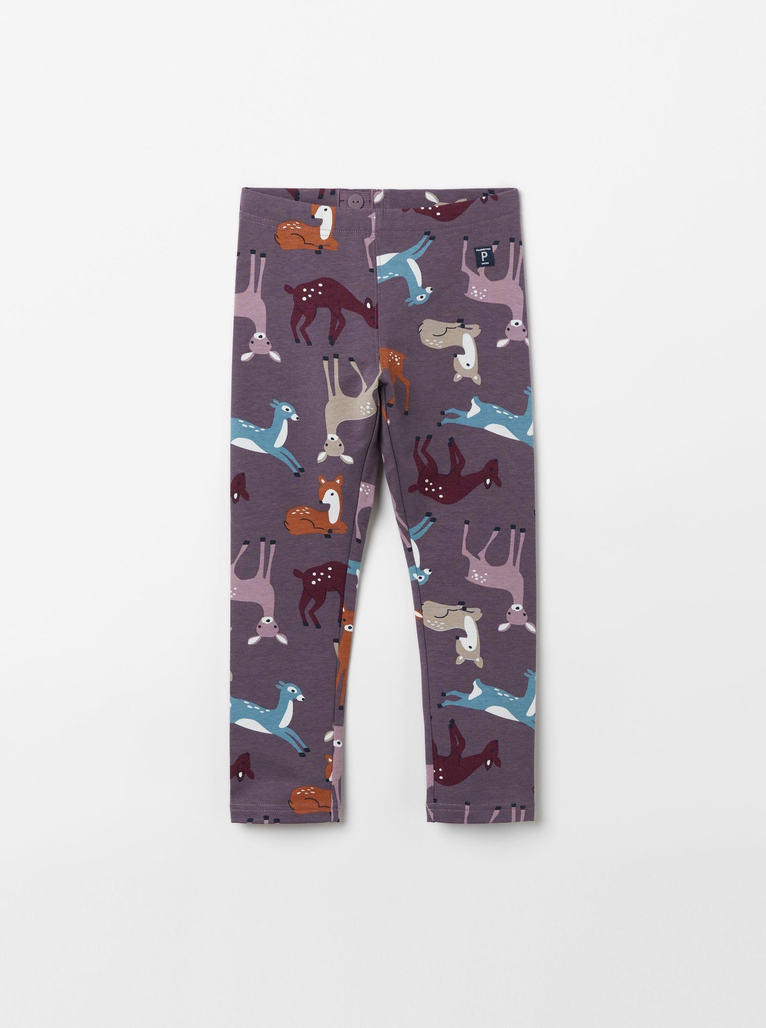 Nordic Purple Kids Leggings from the Polarn O. Pyret kidswear collection. Nordic kids clothes made from sustainable sources.