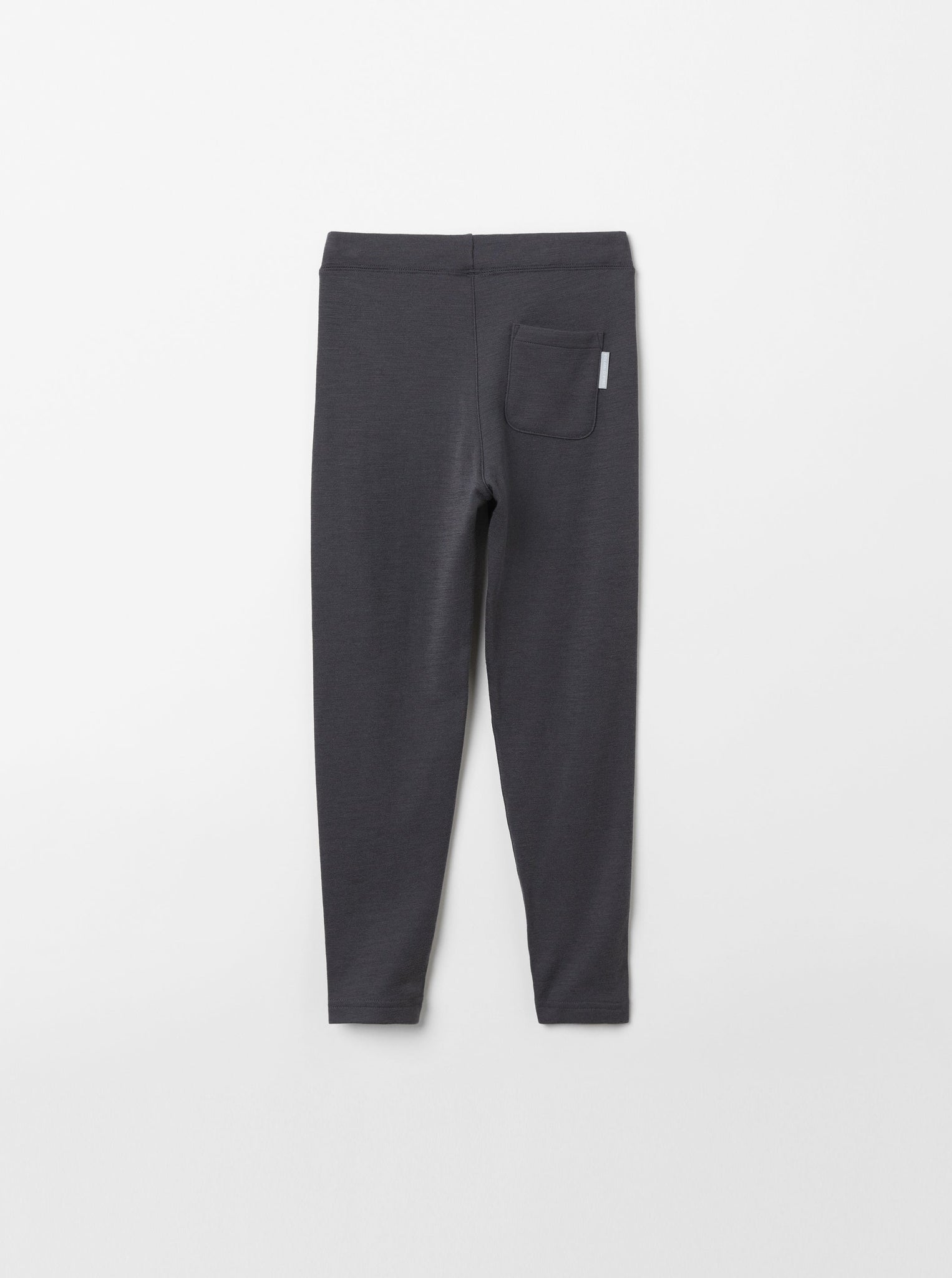 Merino Wool Grey Kids Leggings from the Polarn O. Pyret kidswear collection. Ethically produced kids clothing.