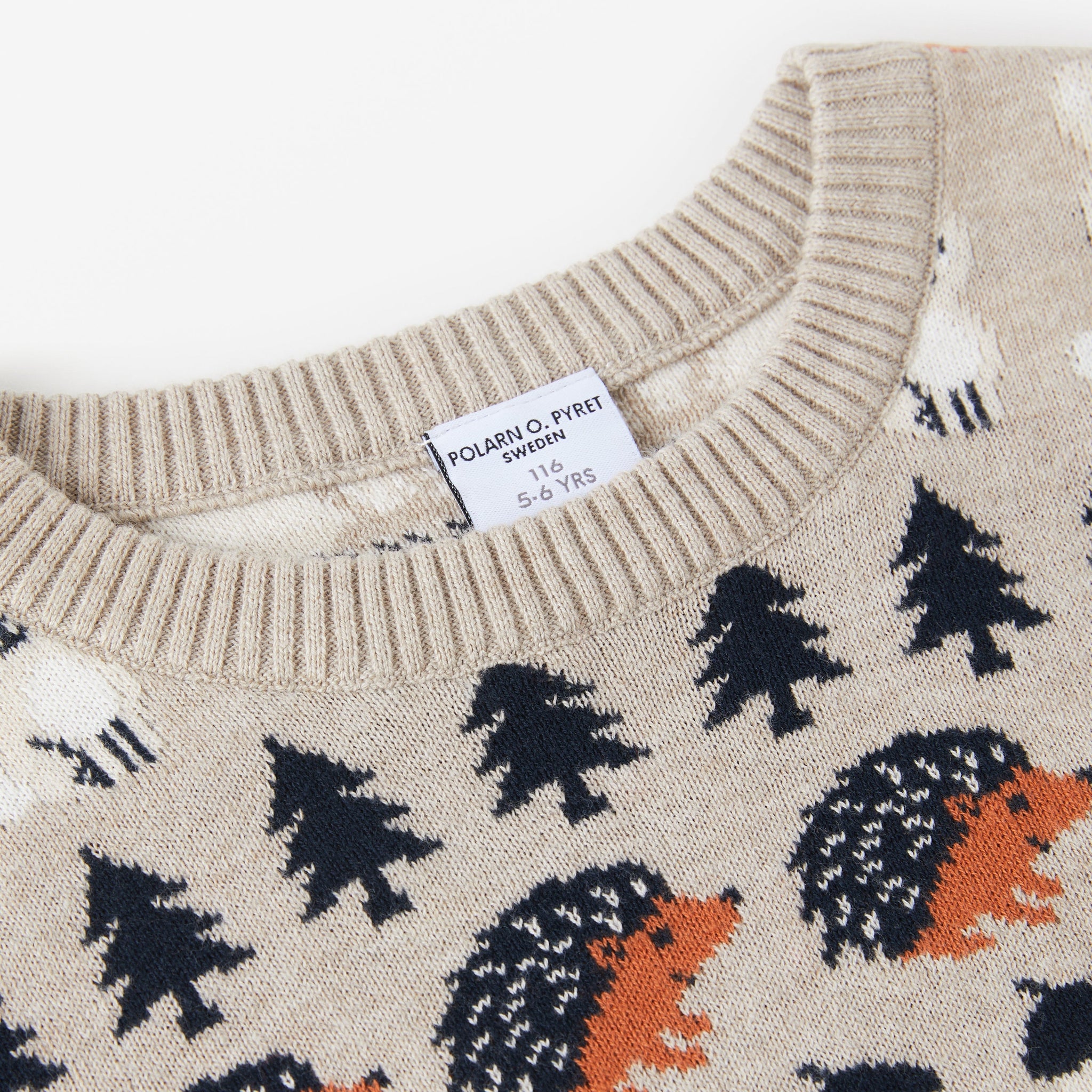 Organic Cotton Nordic Animal Kids Jumper from the Polarn O. Pyret kidswear collection. Ethically produced kids clothing.