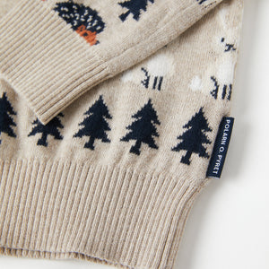 Organic Cotton Nordic Animal Kids Jumper from the Polarn O. Pyret kidswear collection. Ethically produced kids clothing.