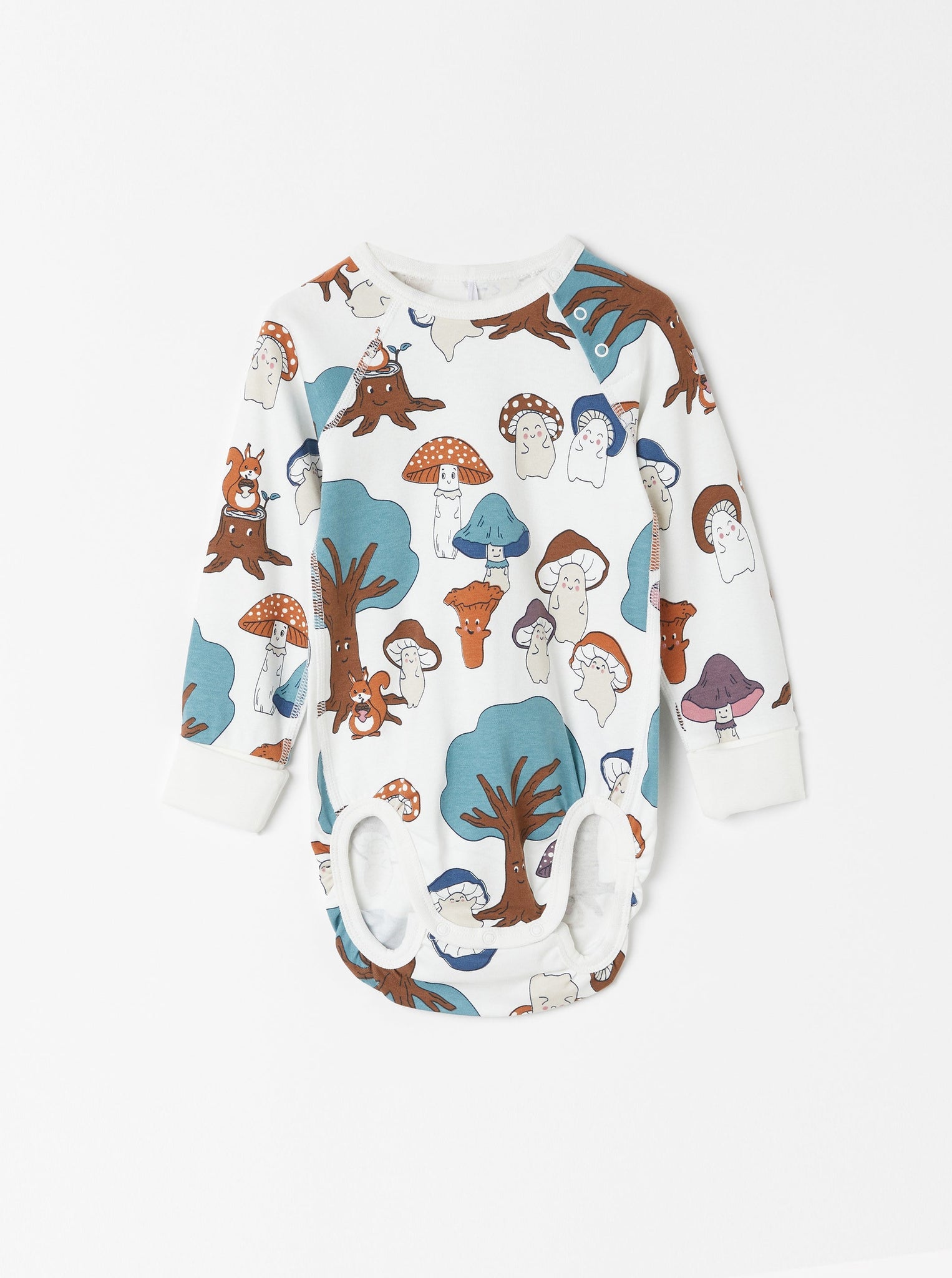 Organic Cotton White Babygrow from the Polarn O. Pyret babywear collection. Ethically produced baby clothing.