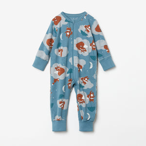 Fox Print Baby Sleepsuit