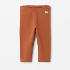 Organic Cotton Orange Baby Leggings from the Polarn O. Pyret babywear collection. The best ethical baby clothes