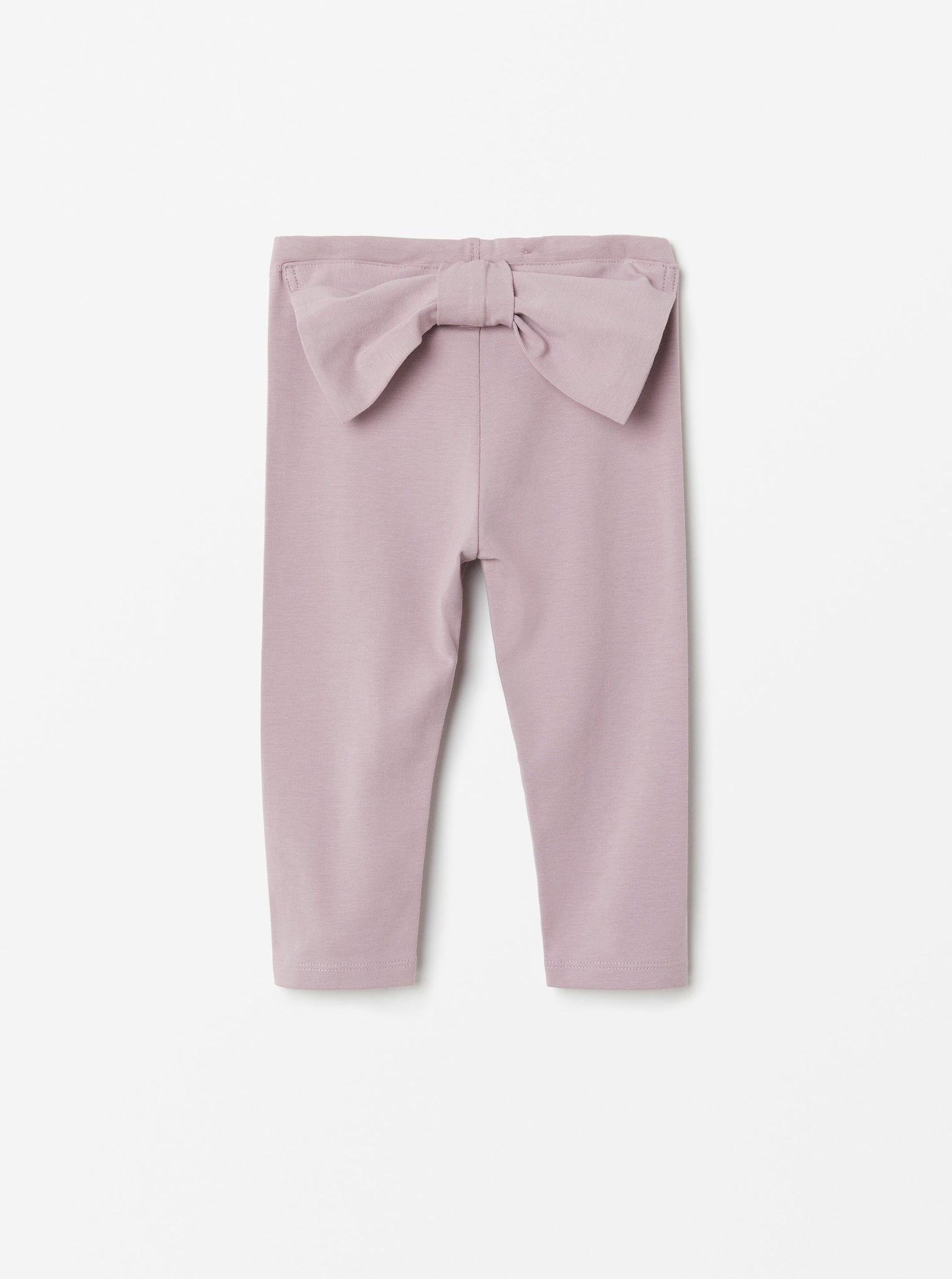 Ruffled Cotton Pink Baby Leggings from the Polarn O. Pyret babywear collection. Nordic baby clothes made from sustainable sources.
