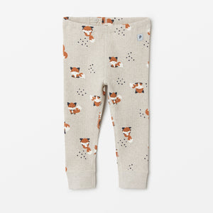 Organic Cotton White Baby Leggings from the Polarn O. Pyret babywear collection. The best ethical baby clothes