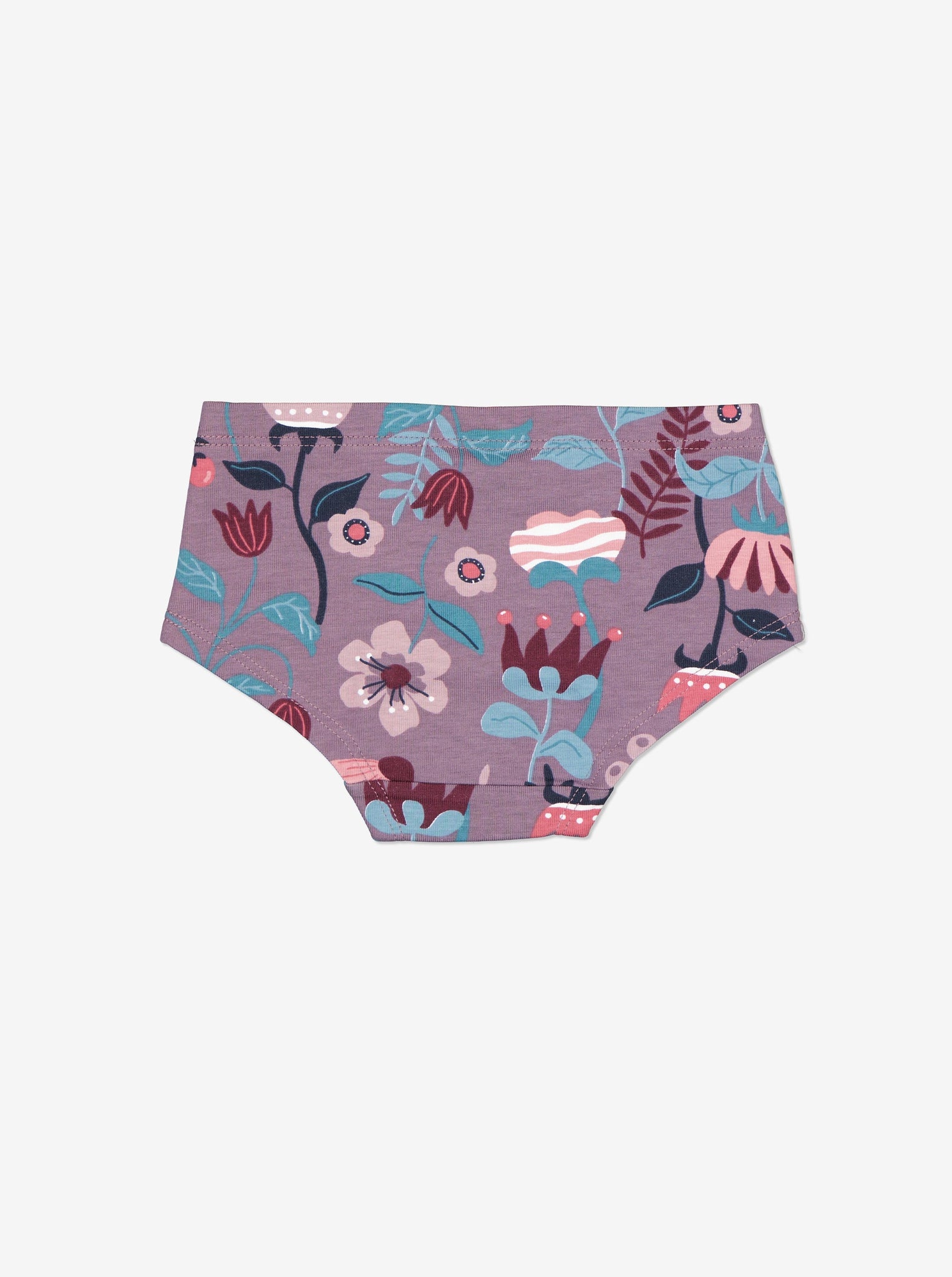 Organic Cotton Purple Girls Briefs from the Polarn O. Pyret kidswear collection. The best ethical kids clothes