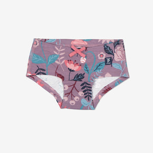 Organic Cotton Purple Girls Briefs from the Polarn O. Pyret kidswear collection. The best ethical kids clothes