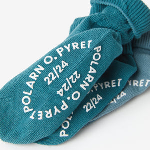 Blue Antislip Kids Socks Multipack from the Polarn O. Pyret kidswear collection. Clothes made using sustainably sourced materials.