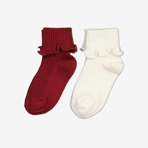 Red & White Baby Socks Multipack from the Polarn O. Pyret babywear collection. Clothes made using sustainably sourced materials.