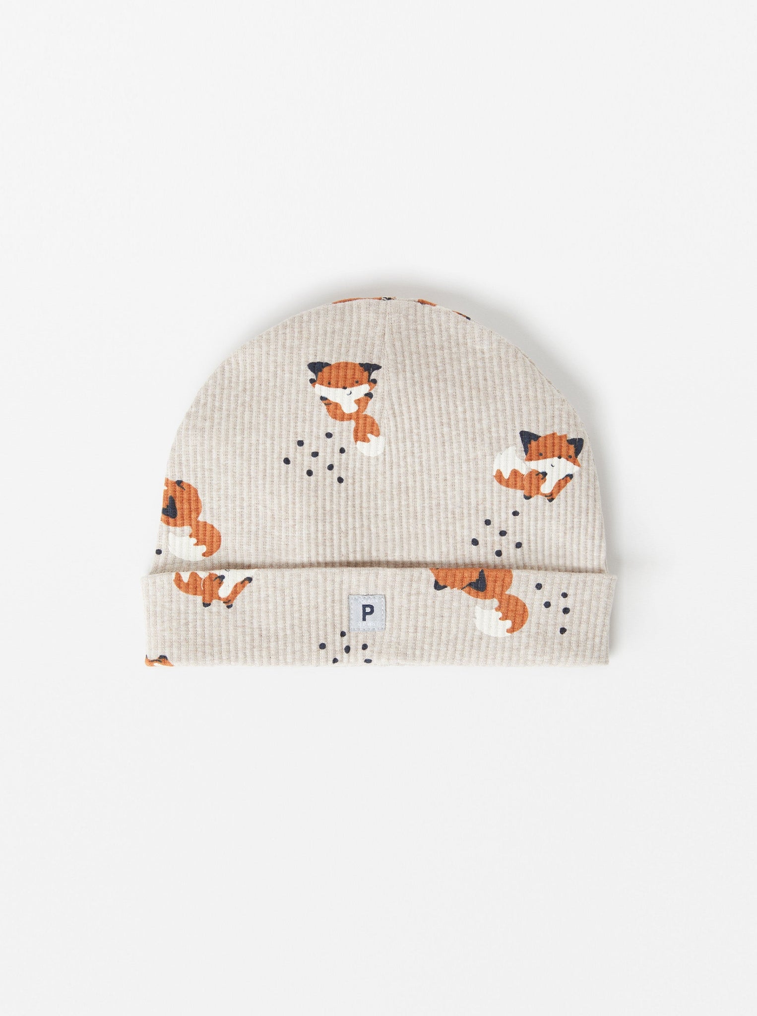 Organic Cotton White Baby Hat from the Polarn O. Pyret babywear collection. Clothes made using sustainably sourced materials.