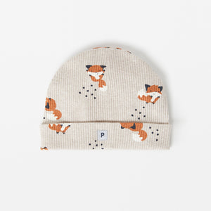 Organic Cotton White Baby Hat from the Polarn O. Pyret babywear collection. Clothes made using sustainably sourced materials.