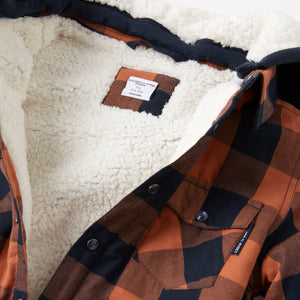 Organic Cotton Orange Kids Checked Shirt from the Polarn O. Pyret Kidswear collection. The best ethical kids clothes