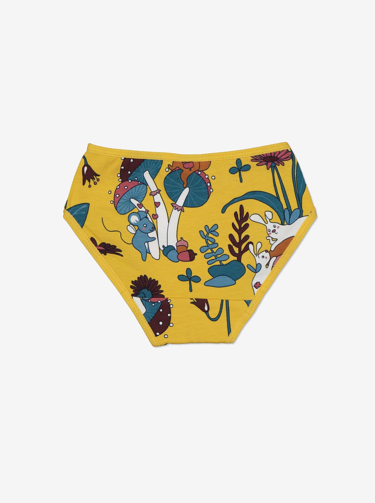 Yellow Organic Cotton Girls Briefs from the Polarn O. Pyret kidswear collection. The best ethical kids clothes