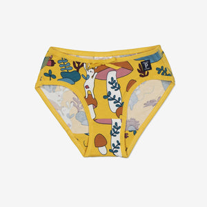 Yellow Organic Cotton Girls Briefs from the Polarn O. Pyret kidswear collection. The best ethical kids clothes