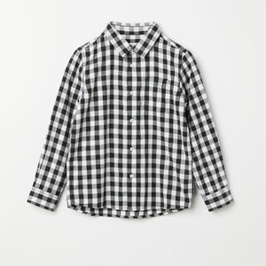 Organic Cotton Checked Kids Shirt from the Polarn O. Pyret kidswear collection. Clothes made using sustainably sourced materials.