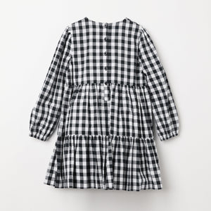 Organic Cotton Checked Kids Dress from the Polarn O. Pyret kidswear collection. Made using 100% GOTS Organic Cotton