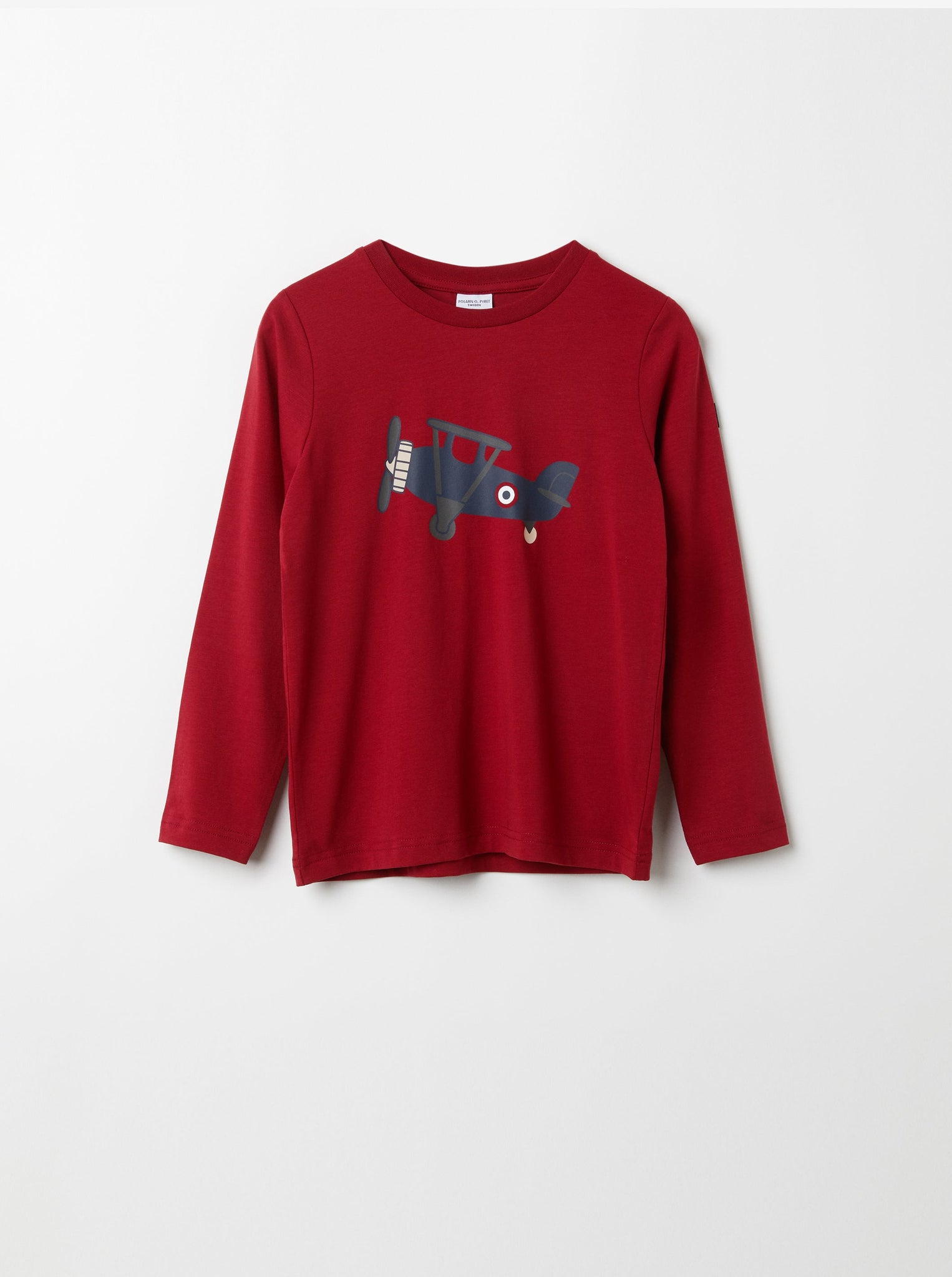 Red Airplane Print Kids Sweatshirt from the Polarn O. Pyret kidswear collection. The best ethical kids clothes