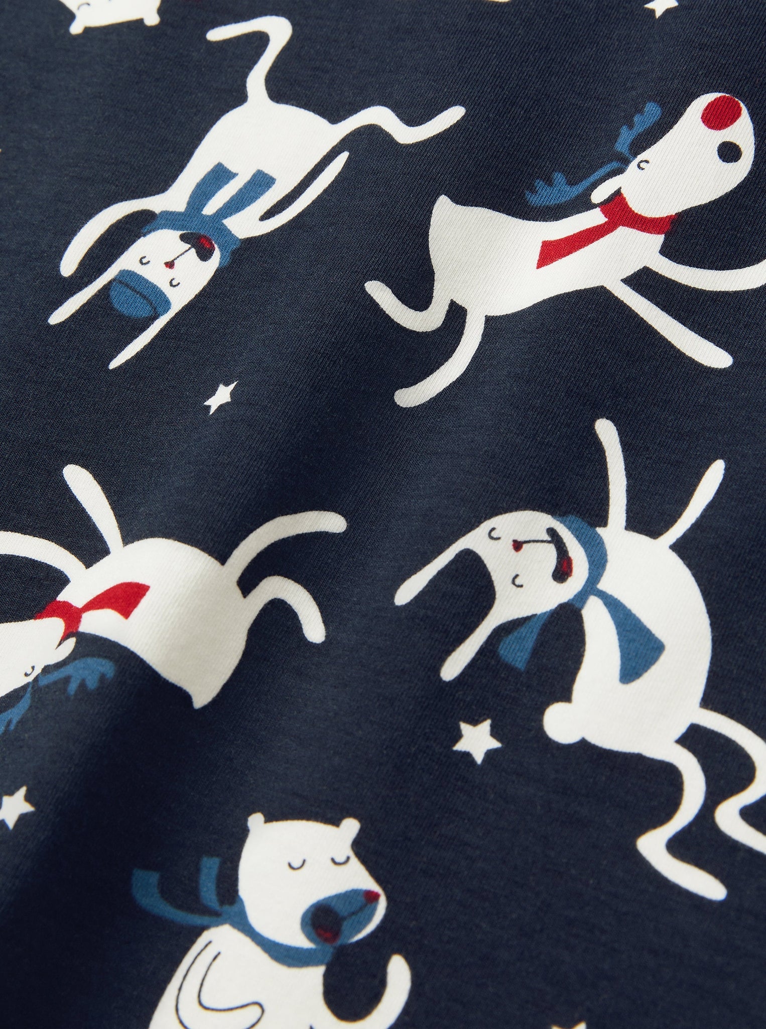 Organic Cotton Kids Christmas Pyjamas from the Polarn O. Pyret kidswear collection. Clothes made using sustainably sourced materials.