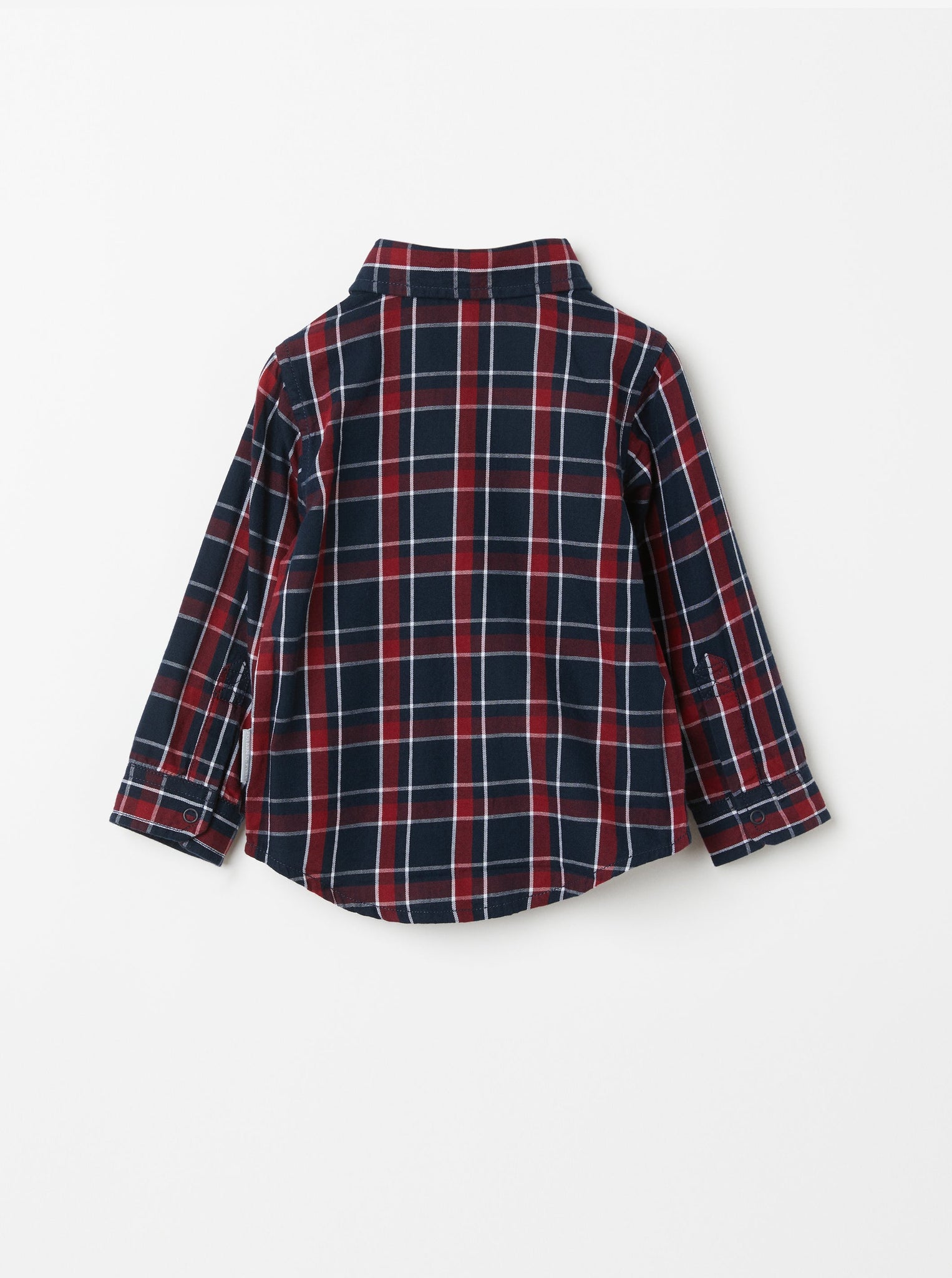 Organic Cotton Checked Baby Shirt from the Polarn O. Pyret baby collection. Nordic baby clothes made from sustainable sources.