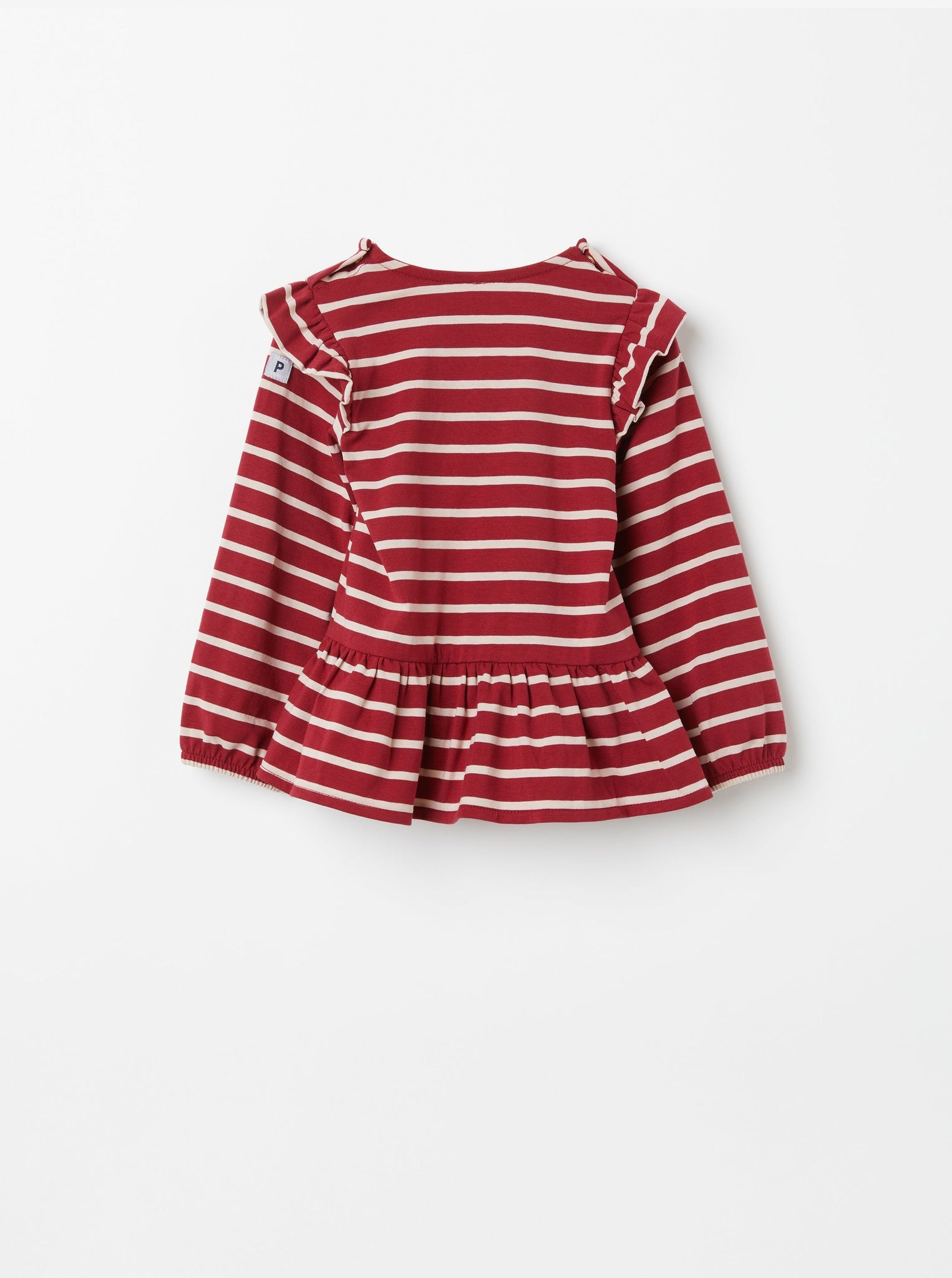 Striped Red Organic Cotton Baby Top from the Polarn O. Pyret baby collection. The best ethical baby clothes
