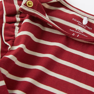 Striped Red Organic Cotton Baby Top from the Polarn O. Pyret baby collection. The best ethical baby clothes