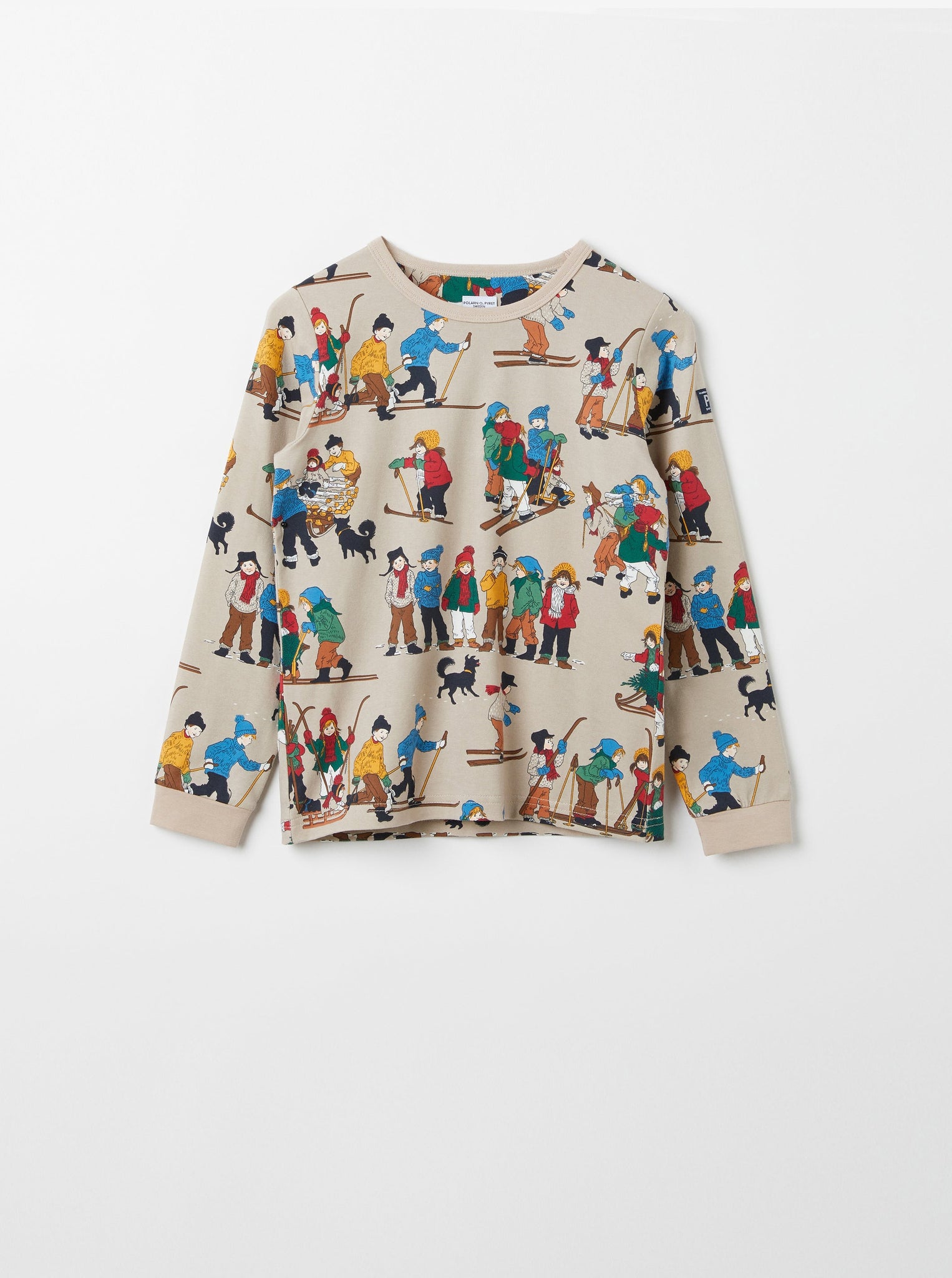 Organic Cotton Nordic Winter Kids Top from the Polarn O. Pyret kidswear collection. Nordic kids clothes made from sustainable sources.