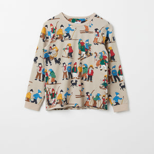 Organic Cotton Nordic Winter Kids Top from the Polarn O. Pyret kidswear collection. Nordic kids clothes made from sustainable sources.
