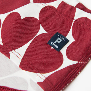 Heart Print Girls Hipster Briefs from the Polarn O. Pyret kidswear collection. Nordic kids clothes made from sustainable sources.