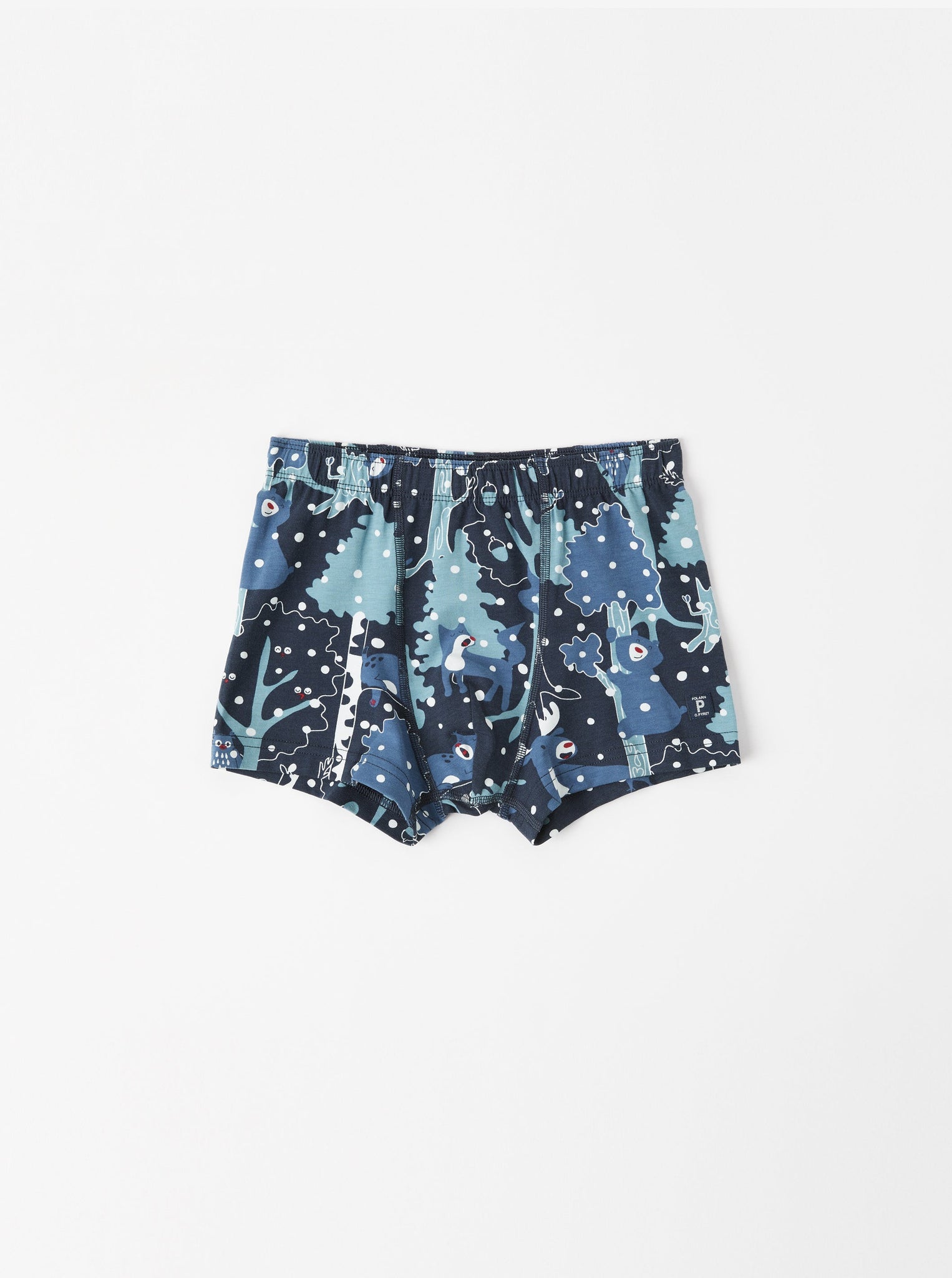 Organic Cotton Blue Boys Boxers from the Polarn O. Pyret kidswear collection. Clothes made using sustainably sourced materials.