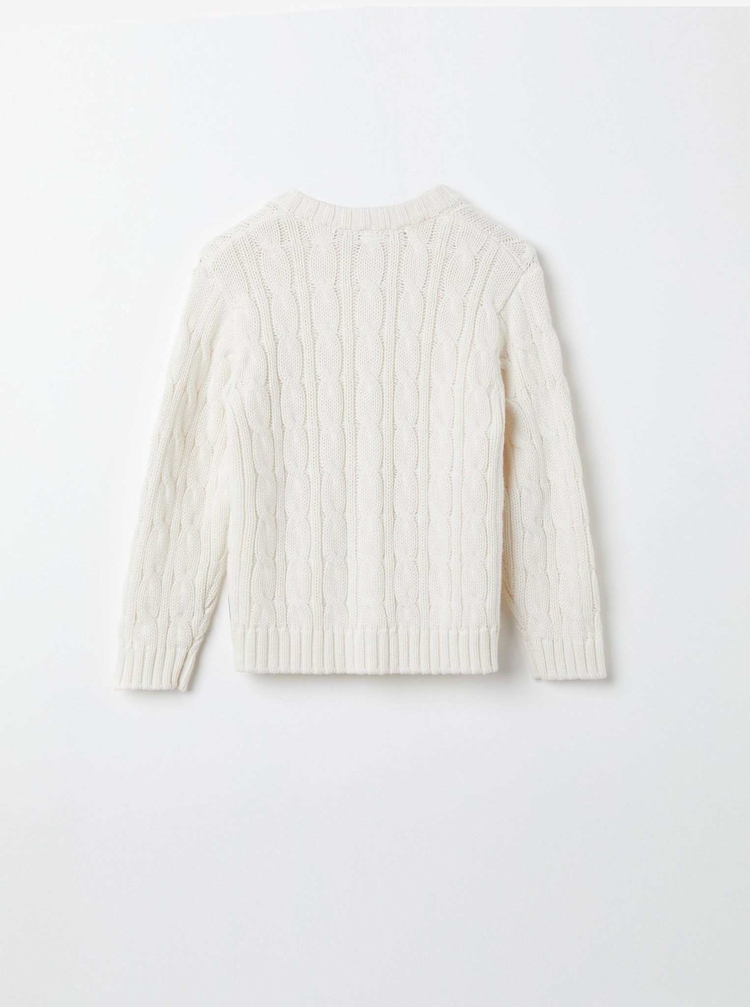 White Cotton Kids Knitted Cardigan from the Polarn O. Pyret kidswear collection. Clothes made using sustainably sourced materials.
