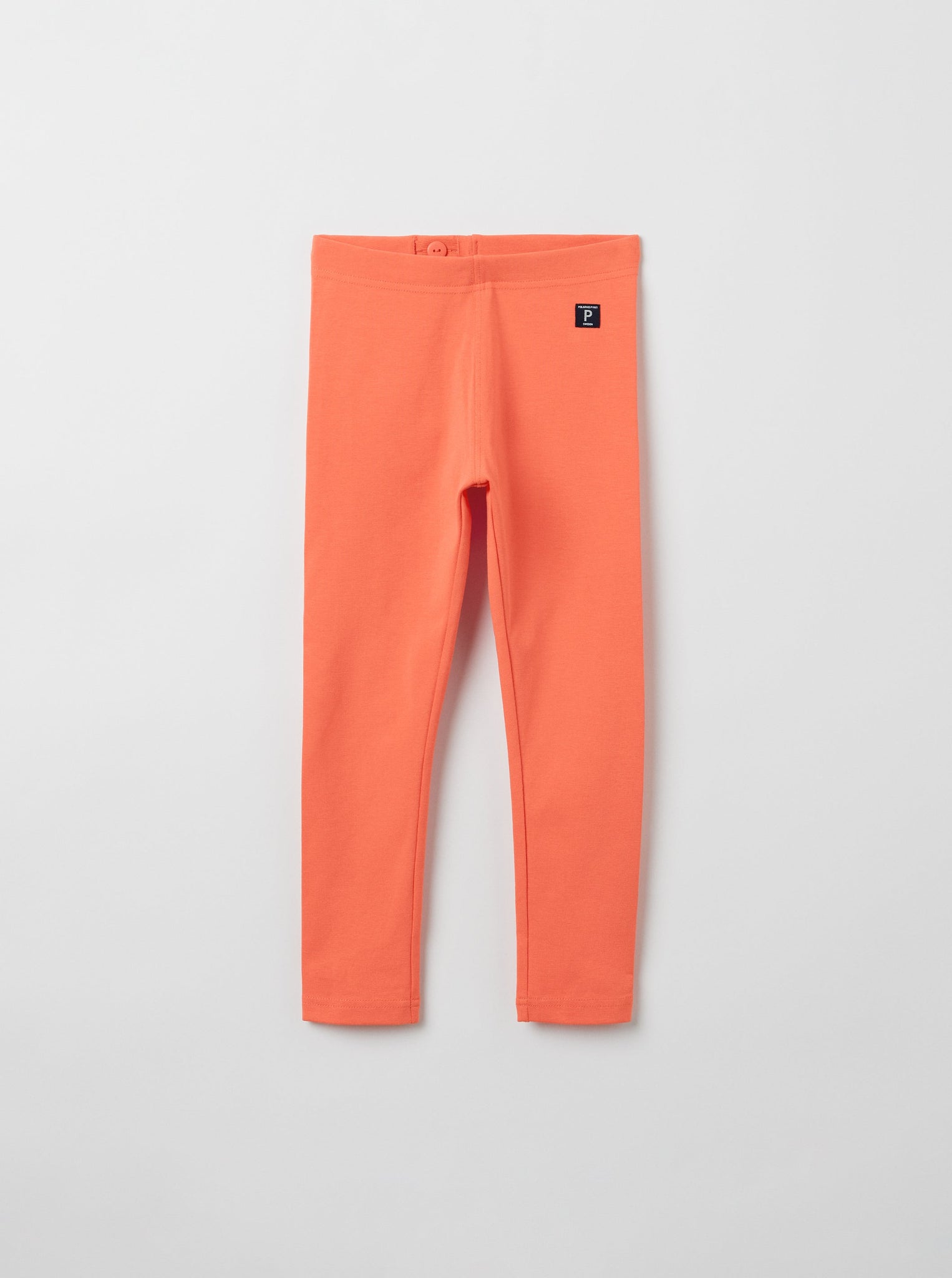 Organic Cotton Orange Kids Leggings from the Polarn O. Pyret kidswear collection. The best ethical kids clothes