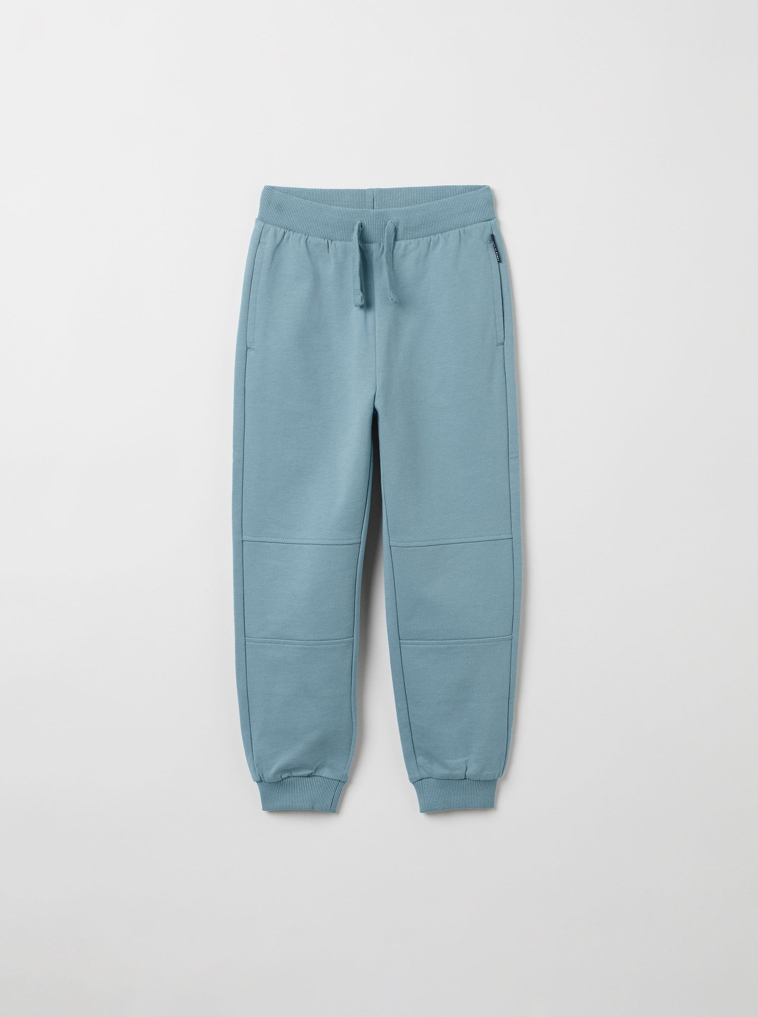 Organic Cotton Blue Kids Joggers from the Polarn O. Pyret kidswear collection. Nordic kids clothes made from sustainable sources.