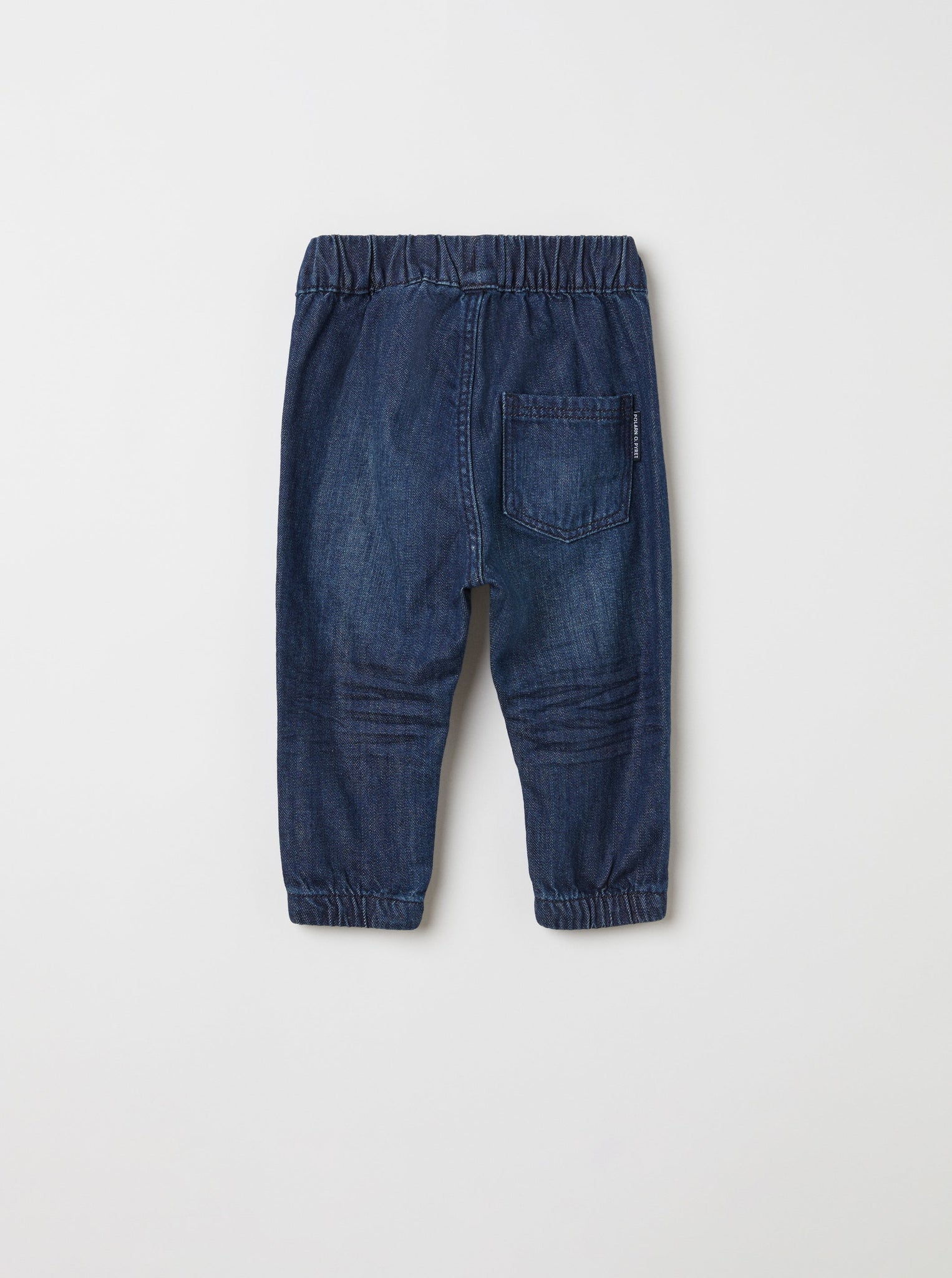 Cotton Pull-On Kids Jogger Jeans from the Polarn O. Pyret kidswear collection. Clothes made using sustainably sourced materials.